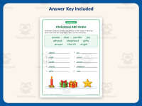 Christmas Religious ABC Order Worksheet – 2nd Grade Alphabetical Order preview 3