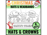 Christmas Santa Hat Crown Headband Holiday Craft for Preschool and Kin preview