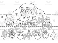 Christmas Santa Hat Crown Headband Holiday Craft for Preschool and Kin preview 3
