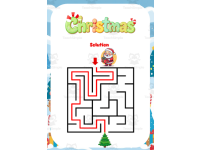 Christmas Santa Mazes for Preschool and Kindergarten Fun Printable Act preview 3