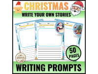 Christmas Santa Story Starters Writing Prompts for Kindergarten : 3rd preview