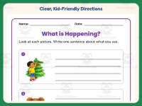 Christmas Sentences Worksheet – 1st Grade Prompts Practice preview 4