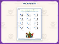 Christmas Single Digit Multiplication Worksheet – 3rd Grade Math preview 2