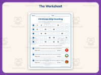 Christmas Skip Counting Worksheet – 3rd Grade Math Practice preview 2