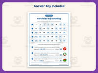 Christmas Skip Counting Worksheet – 3rd Grade Math Practice preview 3