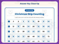 Christmas Skip Counting Worksheet – 3rd Grade Math Practice preview 7
