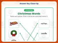 Christmas Words Matching Worksheet – Kindergarten Grammar Practice preview 7