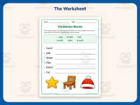 Christmas Words Worksheet – 2nd Grade Grammar Practice + Answer Key preview 2