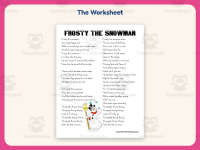 Christmas Worksheet: Frosty the Snowman Lyrics – PreK-6th Grade preview 2
