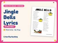 Christmas Worksheet: Jingle Bells Lyrics – PreK-6th Grade Poetry preview