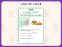 Cinco de Mayo Word Search Worksheet – 3rd Grade Holiday Practice preview 3