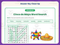 Cinco de Mayo Word Search Worksheet – 3rd Grade Holiday Practice preview 7