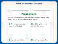 Circle and Draw Prepositions Worksheet – 2nd Grade Grammar Practice preview 4