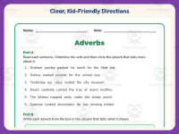 Circle & Underline Adverb Worksheet – 3rd Grade Adverbs Practice preview 4