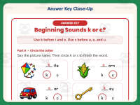 Circle Beginning Sounds K-C Worksheet – 1st Grade Consonants Practice preview 7
