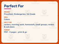 Circling Examples of Black Worksheet – Kindergarten Colors Practice preview 6