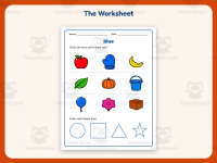 Circling Examples of Blue Worksheet – Kindergarten Colors Practice preview 2