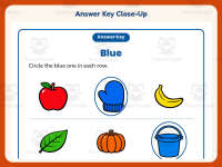 Circling Examples of Blue Worksheet – Kindergarten Colors Practice preview 7