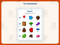 Circling Examples of Brown Worksheet – Kindergarten Colors Practice preview 2
