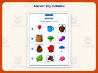 Circling Examples of Brown Worksheet – Kindergarten Colors Practice preview 3