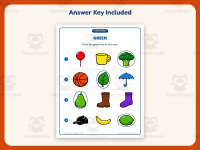Circling Examples of Green Worksheet – Kindergarten Colors Practice preview 3