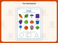 Circling Examples of Orange Worksheet – Kindergarten Colors Practice preview 2