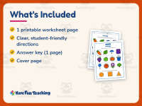 Circling Examples of Orange Worksheet – Kindergarten Colors Practice preview 5