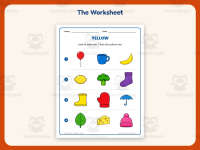 Circling Examples of Yellow Worksheet – Kindergarten Colors Practice preview 2