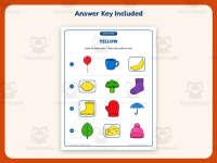 Circling Examples of Yellow Worksheet – Kindergarten Colors Practice preview 3