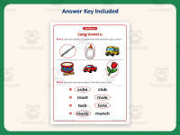 Circling Long Vowel Sounds U Worksheet – 1st Grade Long Vowels preview 3