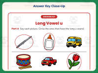 Circling Long Vowel Sounds U Worksheet – 1st Grade Long Vowels preview 7