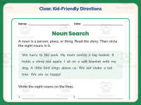 Circling Nouns Worksheet – 1st Grade Grammar Practice + Answer Key preview 4