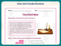 Civil War Worksheet – 4th Grade America & History Practice preview 4
