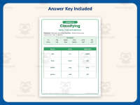 Classifying Nouns, Verbs, or Adjectives Worksheet – 2nd Grade Practice preview 3