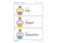 Birthday Month Cupcakes – Classroom Decor Set preview 4