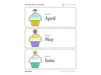 Birthday Month Cupcakes – Classroom Decor Set preview 3