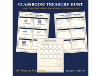 Classroom Treasure Hunt Game | Linked Clue Cards, Map & Certificates preview