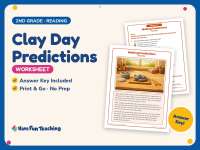 Clay Day Predictions Worksheet – 2nd Grade Reading Practice preview
