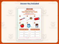 Clean Teeth Worksheet – Sorting – Kindergarten Health and Nutrition preview 3