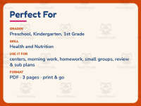 Clean Teeth Worksheet – Sorting – Kindergarten Health and Nutrition preview 6