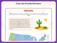 Climate Map Worksheet – 3rd Grade Maps & Weather Practice + Answer Key preview 4