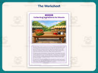 Collecting Ingredients – Reading Comprehension Worksheet – 4th Grade preview 2