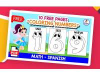 COLORING NUMBERS IN SPANISH | NUMBERS 1 TO 10 preview