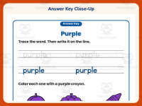 Coloring Purple Pictures Worksheet – Kindergarten Colors Practice preview 7