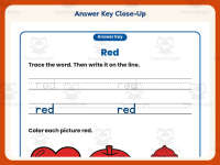 Coloring Red Pictures Worksheet – Kindergarten Colors Practice preview 7