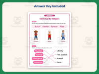 Community Helper Matching Worksheet – 1st Grade Social Studies preview 3
