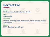Community Helper Matching Worksheet – 1st Grade Social Studies preview 6