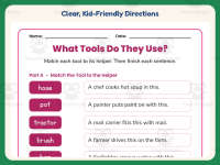 Community Helper Tools Matching Worksheet – 1st Grade Social Studies preview 4