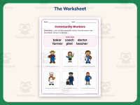 Community Worksheet – Word Bank – 1st Grade People Practice preview 2