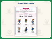 Community Worksheet – Word Bank – 1st Grade People Practice preview 3